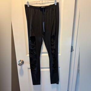 Dolls Kill Midnight Shredded Leggings